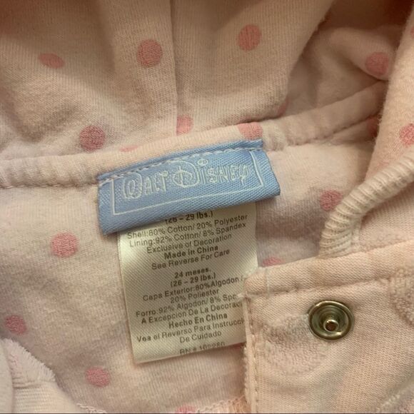 Winnie the Pooh 24M Girl’s Swim Cover Up/After Bath Robe Duck Pink Disney - Picture 7 of 7